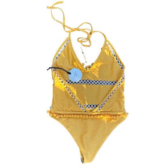 NWT: Tularosa Ember One-Piece Yellow Swimsuit, Size Small - Picture 6 of 6